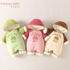 PSB6908-66 baby long sleeve onesie.  New newborn, bear red powder, spring / winter, men and female, 66-100cm height, 03-24 months age, class A, baby hoodie