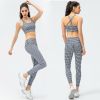 Top selling women back cross strappy yoga sport bra yoga suit legging sets fitness women's sportswear