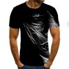 Wholesale Gym sports tee Custom 3D Print 100% Cotton Printing Men Slim fit T shirts 