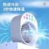 USB Fan With Led Light Rechargeable Battery Camping Lamp for Home Office School Gifts Table Desk