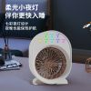 USB Fan With Led Light Rechargeable Battery Camping Lamp for Home Office School Gifts Table Desk