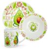 3-piece Tableware set gift box packing Avocado. Keep Calm, Porcelain