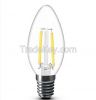Dimmable E14 2W 220LM WW/CW Candle Bulbs LED Filament Light 90-240V
