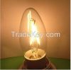 Dimmable E12/E14/B22 2W/4W 210LM WW/CW Candle Bulbs LED Filament LIGHT 90-240V