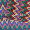 Polyester Warp Knitted Yarn Dyed Lace Fabric
