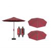 beach umbrella 50w solar panel umbrella with flexible pv module for holiday resorts