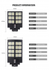 Road Projects LED Solar Street Light 180W Remote Control All In One Solar Street Light