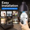 Factory sale E27 Bulb CCTV IP Camera Full HD 1080P wifi Night Vision Full Color Automatic Tracking Digital Indoor Surveillance