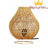 Handwoven Rattan Table Lamp Beside Disk Floor Lamp King Craft Viet