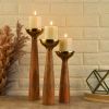 wooden candle holder