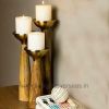 wooden candle holder