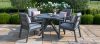 4 Seat Round Aluminium Dining Set - Grey