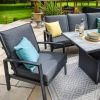 3 Seat Lounge Sofa Set With Adjustable Tuscan Table â€“ GreySlate