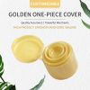 The golden one-piece c...