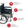 Light Weight Folding Wheel Rehabilitation Therapy Supplies 100 Kg Wheelchairs Prices Manual Wheelchair Disabled