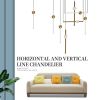 Postmodern creative hardware restaurant glass ball chandelier art cafe living room designer model room chandelier