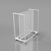 Clothing furniture display racks for stores Double sided low stand/1 set of exhibition stand equipped with 4 universal wheels (or+2 sample hangers)