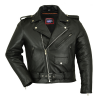 Menâ€™s Classic Plain Side Police Style M/C Jacket
