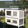 Wooden Rabbit Cage Rainproof Sun Protection Outdoor Cat Nest Cat Cage Double Layer Rabbit Cage 2