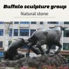 Buffalo sculpture grou...