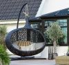 black oval rattan hang...