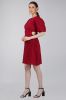 Sheqe Apparels Cotton Eyelet Dress For Women With 3/4 Sleeves And Round Neck Pink