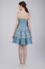 Sheqe Apparels Cotton Lurex Dress Mini Dress For Women With Tie up Tassel (Blue)