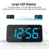 Loud Alarm Clock with Bed Shaker, Vibrating Alarm Clock for Heavy Sleepers, Deaf and Hard of Hearing, Dual Alarm Clock, 2 USB Charger Ports, 7-Inch Display, Full Range Dimmer and Battery Backup-T1HGreen