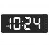Wall Clock - LED Digital Wall Clock with Large Display, Big Digits, Auto-Dimming, Anti-Reflective Surface, 12/24Hr Format, Small Silent Wall Clock for Living Room, Bedroom, Farmhouse, Kitchen, Office-F0789White