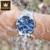 OLEVS Brand 2868 Men Quartz WristWatch Water Resistant Stainless Steel Analog Diamond Luxury Watch For Men Made In Shen Zhen