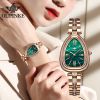 OUPINKE 3192 Oval Ladies Fashion Creative Water Drop-Shaped Dial Trend Luxury Diamond Watch Waterproof Quartz Women Watches