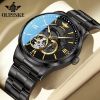 OUPINKE 3190 Top Brand Luxury Mens Mechanical Wristwatch Automatic Watch Classic Skeleton Sapphire Waterproof Clock