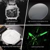 JSDUN8848couple Manufacturer Wholesale Imported Movement Stainless Steel Stylish Round Coated Glass Waterproof Mechanical Watch