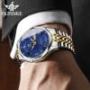 JSDUN8848couple Manufacturer Wholesale Imported Movement Stainless Steel Stylish Round Coated Glass Waterproof Mechanical Watch