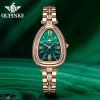 OUPINKE 3192 Oval Ladies Fashion Creative Water Drop-Shaped Dial Trend Luxury Diamond Watch Waterproof Quartz Women Watches