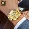 OLEVS 9920 New Hot Selling Stainless Steel Men Watch Bands Gold Wristwatch Tourbillon Fashion Automatic Mechanical Men Watches