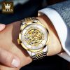 OLEVS 9920 New Hot Selling Stainless Steel Men Watch Bands Gold Wristwatch Tourbillon Fashion Automatic Mechanical Men Watches