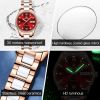 Olevs 6637 Factory Direct Sales Night Glow Diamond Waterproof Automatic Mechanical Watch Fashion Ceramic Chain Women's Watch