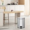 Stainless Steel Step Trash Can Pedal Garbage Can Bathroom Toilet Trash Can Bin