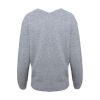 New Arrivals Spring Autumn Light Cozy Loose V Neck Long Sleeve Rib Lady Women&amp;#039;S Pullover Basic Wool Sweater