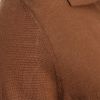 Factory custom Women&amp;#039;s V Neck Elegant Lapel Button Placket Long Sleeve fine knit 16G merino wool sweater knitted top