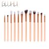 12pcs Eyeshadow Brush Set for Travel,Rose Gold Makeup Brushes Set with Soft Synthetic Hairs