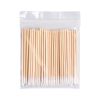 Disposable Wooden Cotton Swab 7CM Single Pointed Head Cotton Swab for Tattoo and Microblading for Makeup