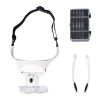 Headband Magnifier Glasses With LED Light,Head Mount Magnifier Handsfree Reading Magnifying Glasses with Light for Close Work