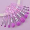 Makeup Brushes Set 10pcs Colorful Diamond Cosmetic Kabuki Brushes Premium Synthetic Bristles Crystal Handle Set for Makeup