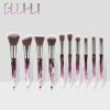 Makeup Brushes Set 10pcs Colorful Diamond Cosmetic Kabuki Brushes Premium Synthetic Bristles Crystal Handle Set for Makeup