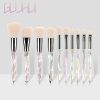 Makeup Brushes Set 10pcs Colorful Diamond Cosmetic Kabuki Brushes Premium Synthetic Bristles Crystal Handle Set for Makeup