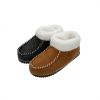 Fashion Faux Fur Lining Casual Microsuede Loafers Moccasins Indoor Slippers for Women Microfiber Moccasin Shoes