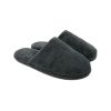 Custom comfortable soft solid color fiber slippers non slip simple men's indoor slippers