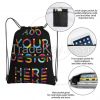 Custom Drawstring Backpack with Photo Logo Text, Waterproof Personalize